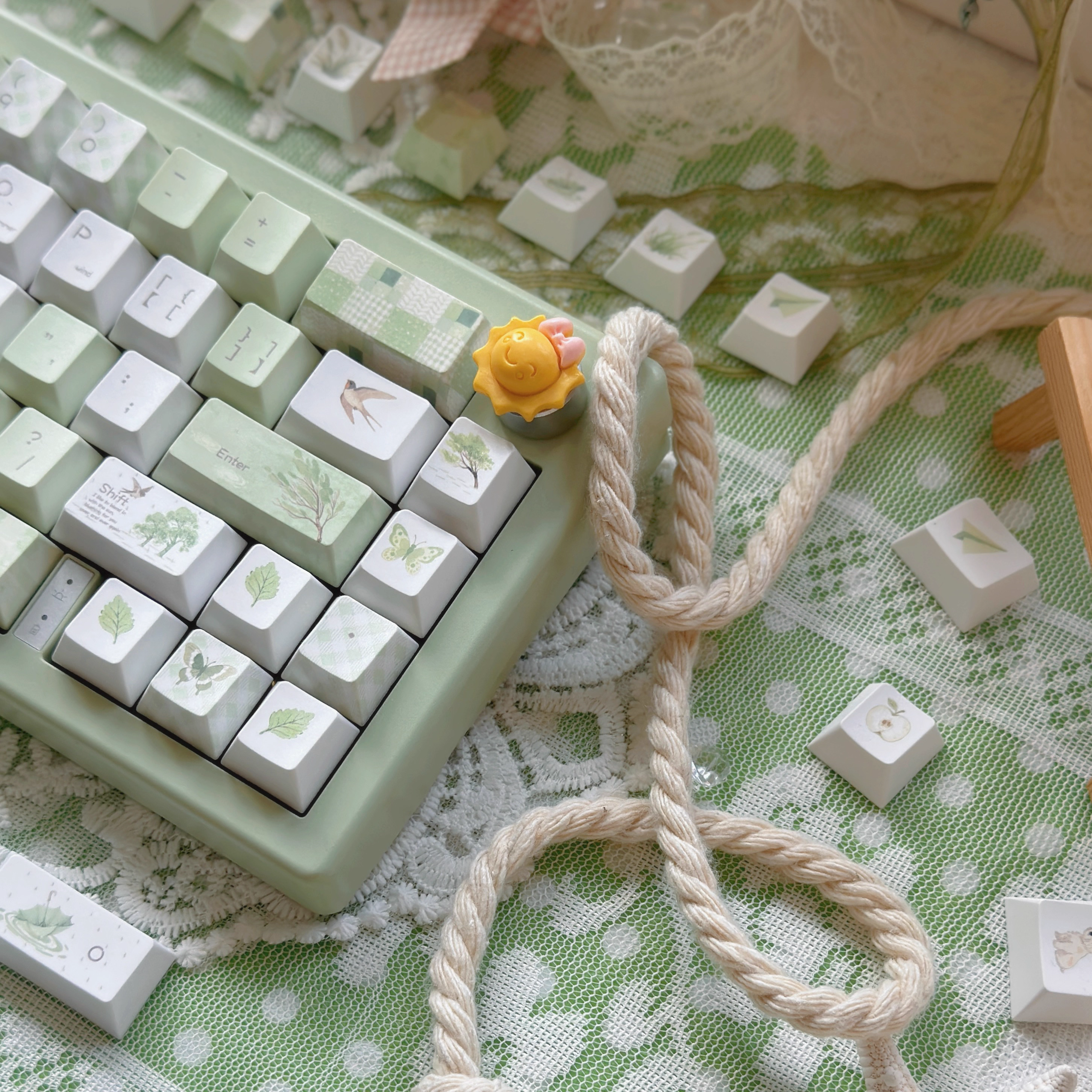 [In Stock] Summer Rain Dye Sublimation PBT Cherry Profile Keycaps