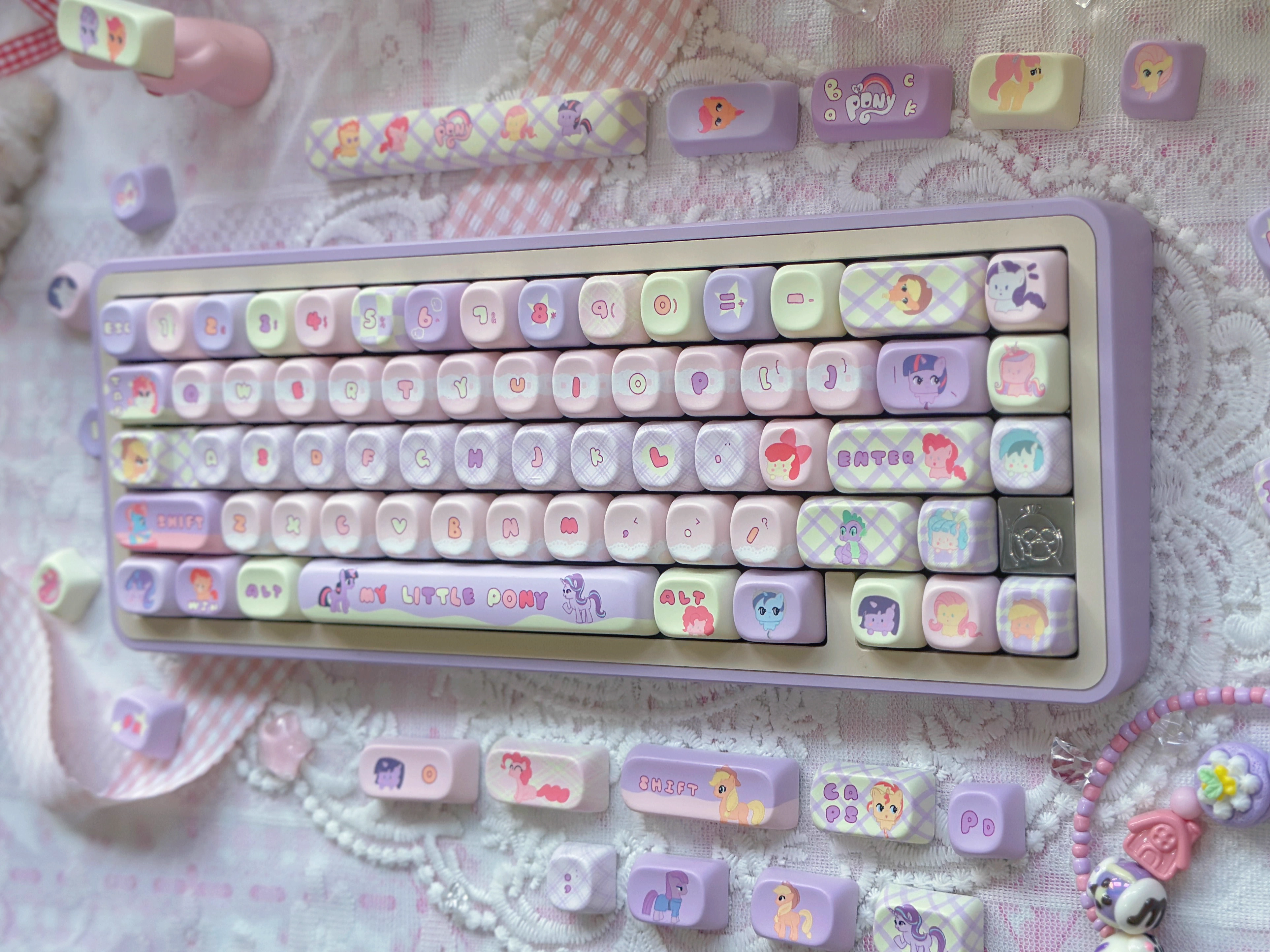 [In Stock] My Little Pony Dye Sublimation PBT MOA Profile Keycaps