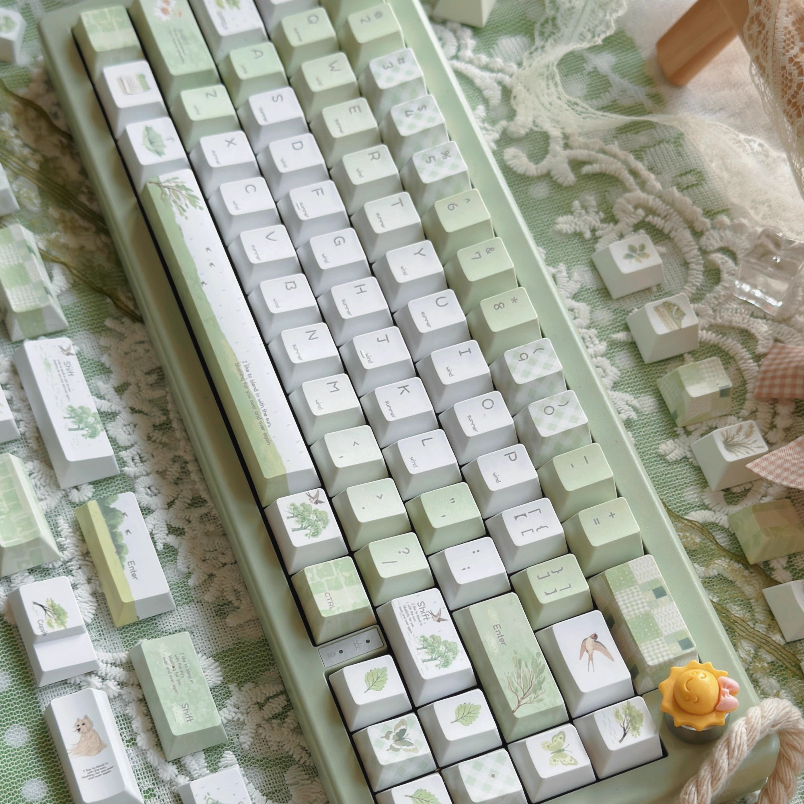 [In Stock] Summer Rain Dye Sublimation PBT Cherry Profile Keycaps