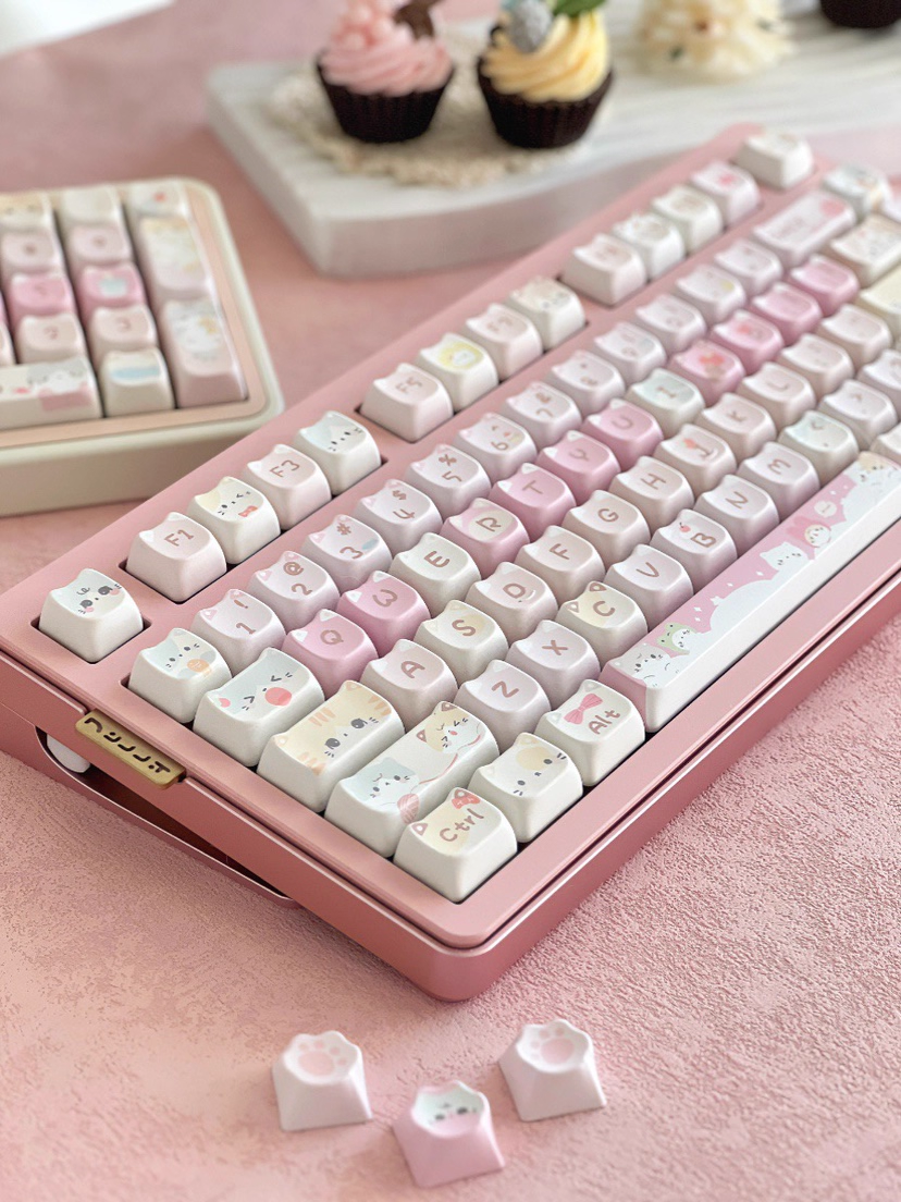 [In Stock] Kitty Squad Dye Sublimation PBT MAO Profile Keycaps