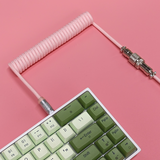 MACARON HANDMADE MECHANICAL KEYBOARD COILED USB-C CABLE