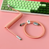 MACARON HANDMADE MECHANICAL KEYBOARD COILED USB-C CABLE