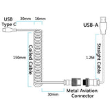 RAINBOW COILED USB-C HANDMADE CABLE